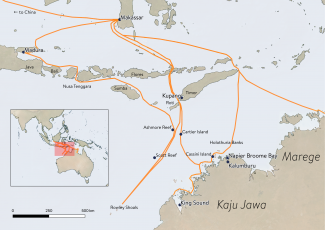 Rute pelayaran nelayan dari Asia Tenggara ke Australia bagian utara