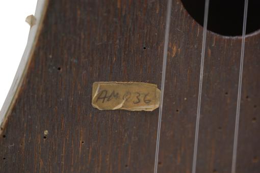Detail of a small guitar-like instrument
