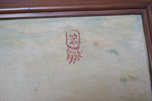 Detail of a painting of a boat
